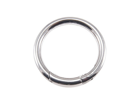 Karabińczyk okrągły Kółko metalowe otwierane szekla do torebki srebrny 25/4.5mm