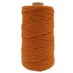 Mia Mote™ ByBag Line Sznurek Poliestrowy matowy płaski bez rdzenia pomarańczowy 5mm