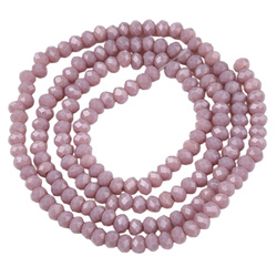 Koraliki Fasetowane Kryształki Szklane Rondelle Pastelowy Fiolet 2.7x1.5mm