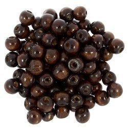 Koraliki Drewniane Naturalne Malowane Kula 10mm