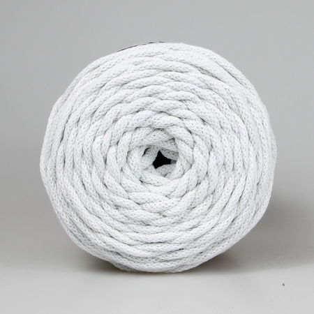 Mia Mote™ / Basic Line / Sznurek Bawełniany pleciony / Do Makramy / 5mm / Grey White