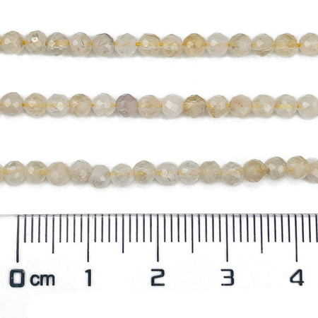 Cytryn - kamień słońca, radości i obfitości - kula fasetowana 3mm