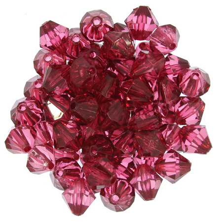 Kryształki Diamentowe Bicone Koraliki Akrylowe bordo 10mm