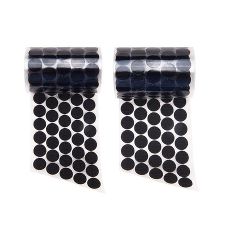 Rzep samoprzylepny okrągły na rolce czarny 15mm