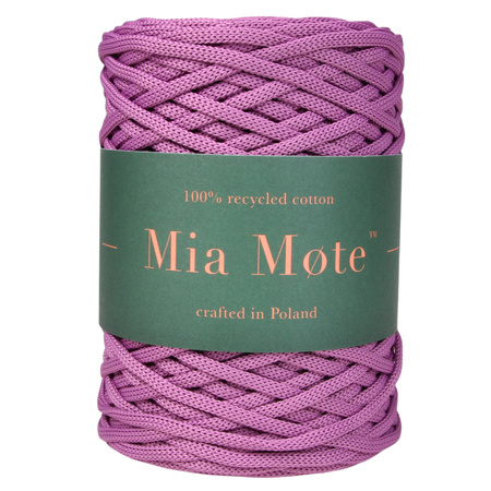 Sznurek poliestrowy płaski 5 mm bez rdzenia – do torebek i makramy, Fioletowy Jagodowy | Rose Beryl | Mia Mote™ ByBag