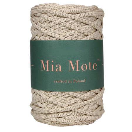 Mia Mote™ ByBag Line Sznurek Poliestrowy płaski bez rdzenia beżowy jasny 5mm