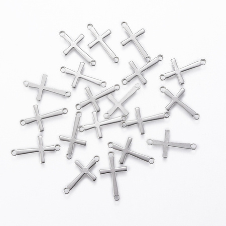 Zawieszka Celebrytka do łańcuszka Stal Chirurgiczna Krzyżyk 17x9.5x0.8mm