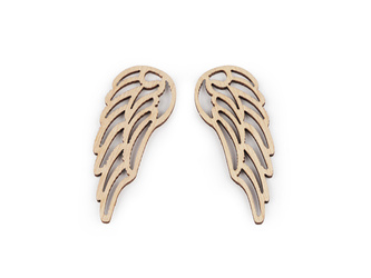 Drewniane scrapki skrzydła skrzydełka ażurowe Aniołki do dekoracji aniołków 21x55mm