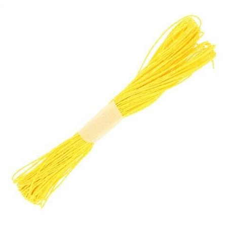 Sznurek papierowy skręcany dekoracyjny eco żółty 2mm