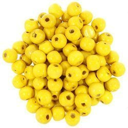 Koraliki Drewniane Naturalne Malowane Kula Słoneczny 10mm