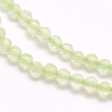 Prehnit zielony naturalny - kamień intuicji, uzdrowienia i spokoju - kula fasetowana 2mm