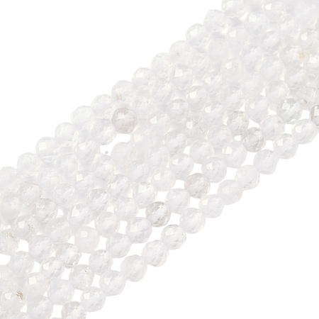 Kwarc kamienny - kamień czystości, energii i harmonii - kula fasetowana 3mm