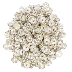 Przekładki Rondelle z Kryształkami 8mm