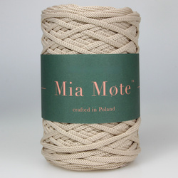 Mia Mote™ ByBag Line Sznurek Poliestrowy płaski bez rdzenia beżowy jasny 3mm