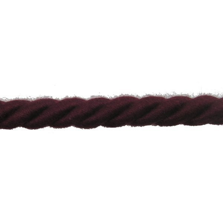 Lina Bawełniana Sznur Skręcany 3PLY 100% Bawełniany bordowy ciemny 10mm