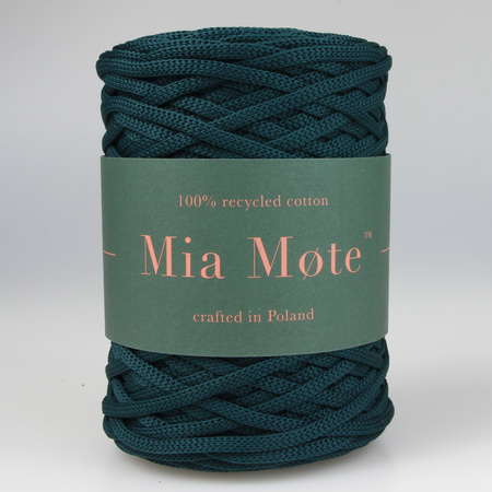 Sznurek poliestrowy płaski 5 mm bez rdzenia – do torebek i makramy, Malachitowy | Malachite Fluorite | Mia Mote™ ByBag