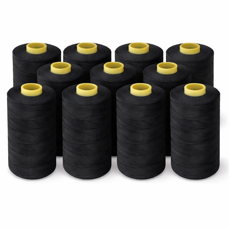 Nici poliestrowe do szycia torebek i handmade – czarne 1000 m (NTF 120)
