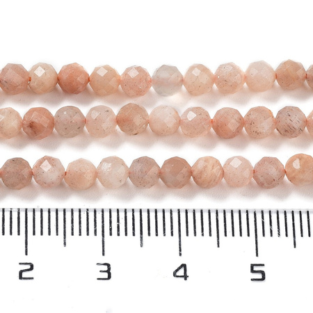 Kamień księżycowy moonstone - kamień intuicji, kobiecości i harmonii - kula fasetowana 3 mm