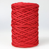 Sznurek poliestrowy płaski 5 mm bez rdzenia – do torebek i makramy, Czerwony | Krokoit | Mia Mote™ ByBag