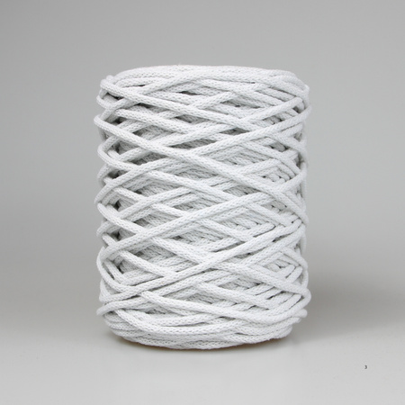 Mia Mote™ / Basic Line / Sznurek Bawełniany pleciony / Do Makramy / 5mm / Grey White