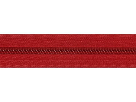 Zamek suwak błyskawiczny spiralny 5 do torebki rozdzielczy auto lock czerwony 25cm