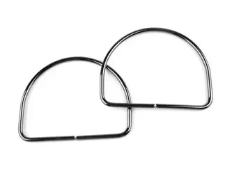 Ucha metalowe obręcz do makramy toreb czarny oksydowany 13x10.5cm