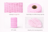 Mia Mote™ Classic Line Sznurek bawełniany skręcany do makramy 3mm morganite