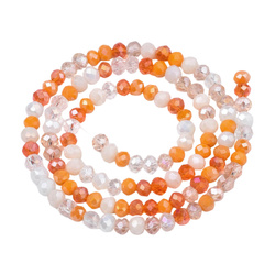 Koraliki Fasetowane Kryształki Szklane Rondelle Kryształowy Płomień 3x2mm