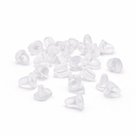  Baranki Zatyczki do Kolczyków Silikonowe 4mm