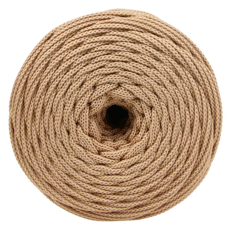 Sznurek poliestrowy płaski 5 mm bez rdzenia – do torebek i makramy, Karmelowy | Aragonite | Mia Mote™ ByBag