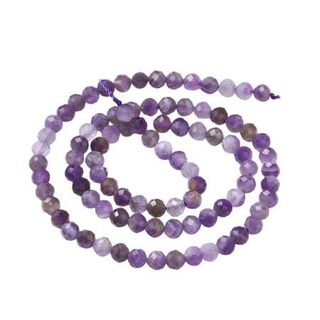 Ametyst naturalny – kamień spokoju, intuicji i duchowej harmonii - kula fasetowana 4mm