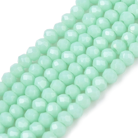 Koraliki Fasetowane Kryształki Szklane Rondelle Miętowy 2.7x1.5mm
