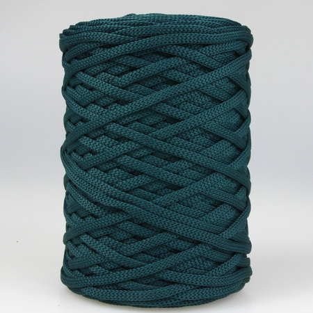 Sznurek poliestrowy płaski 5 mm bez rdzenia – do torebek i makramy, Malachitowy | Malachite Fluorite | Mia Mote™ ByBag