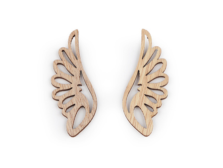 Drewniane scrapki skrzydła skrzydełka ażurowe obłe do dekoracji aniołków
