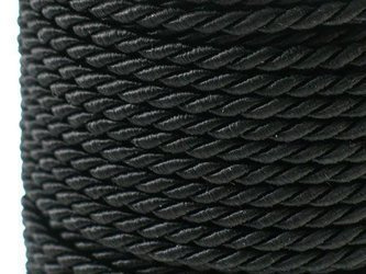 Sznurek sznur ozdobny skręcany wiskozowy czarny 3.2mm