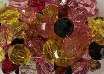 BigBag Koraliki Akrylowe diamentowane szlifowane mix rozmiarów i kolorów