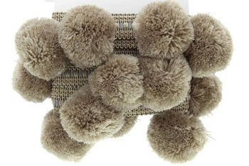 Taśma dekoracyjna z pomponami len 50mm