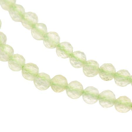 Prehnit zielony naturalny - kamień intuicji, uzdrowienia i spokoju - kula fasetowana 2mm