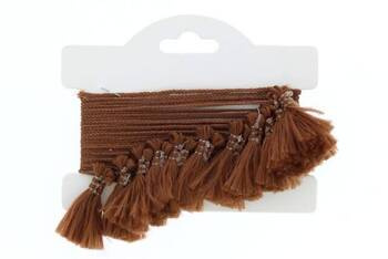 Sznurek dekoracyjny z chwostami jasny brąz