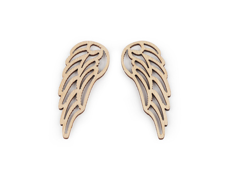 Drewniane scrapki skrzydła skrzydełka ażurowe Aniołki do dekoracji aniołków 21x55mm