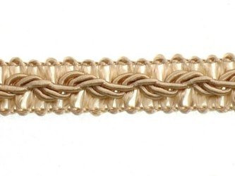 Taśma jedwabna dekoracyjna kremowy 12mm