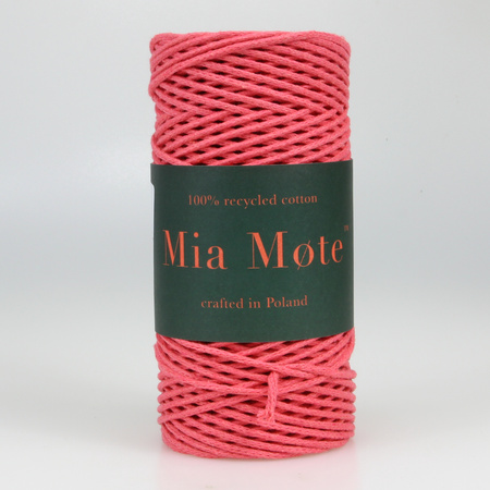 Mia Mote™ Petit Line Sznurek pleciony bawełniany 2mm Watermelon Crystal