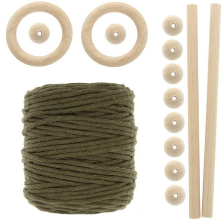 Zestaw do makramy dla początkujących 5mm z akcesoriami