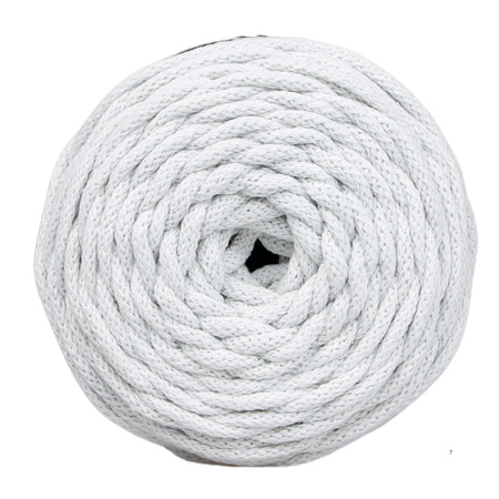 Mia Mote™ / Basic Line / Sznurek Bawełniany pleciony / Do Makramy / 5mm / Grey White