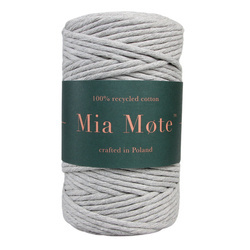 Mia Mote™ Classic Line Sznurek bawełniany skręcany do makramy 3mm flaxy river stone