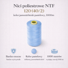 Nici poliestrowe do szycia torebek i handmade – jasnoniebieskie pastelowe 1000 m (NTF 120)