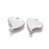Zawieszka Celebrytka do łańcuszka Stal Chirurgiczna Serce 11.5x11x0.7mm