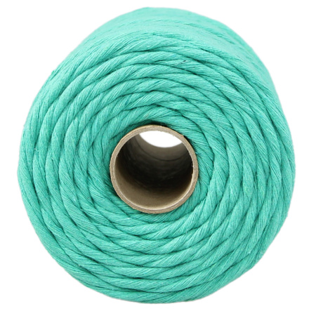 Mia Mote™ Classic Line Sznurek bawełniany skręcany do makramy 5mm Malachite Green