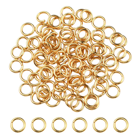 Kółka Kółeczka Ogniwka Otwarte Stal Chirurgiczna złote 18K 4x0.7mm