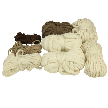 Outlet / Sznurek Bawełniany Skręcany / do Makramy / Classic Eco Line / mix / 2/3/5 mm / 200g [631]